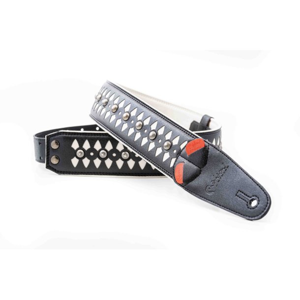 RightOn! Armour White Guitar Strap